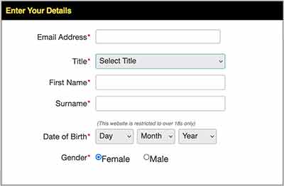 Registration at Starspins Casino